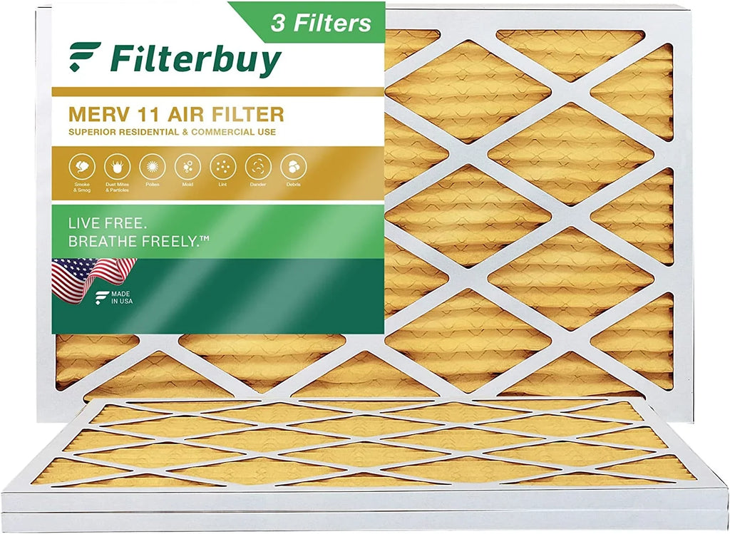 20x30x1 Air Furnace AC Pleated MERV Filters HVAC Filterbuy (3-Pack) 11