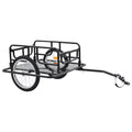 Black 51.2"x28.7"x19.7" Trailer Steel Cargo Irfora Bike
