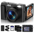 with 4K Digital Photography for YouTube 32GB Autofocus Camera 16X for Digital Camera 48MP Vlogging Cameras Zoom Video Card