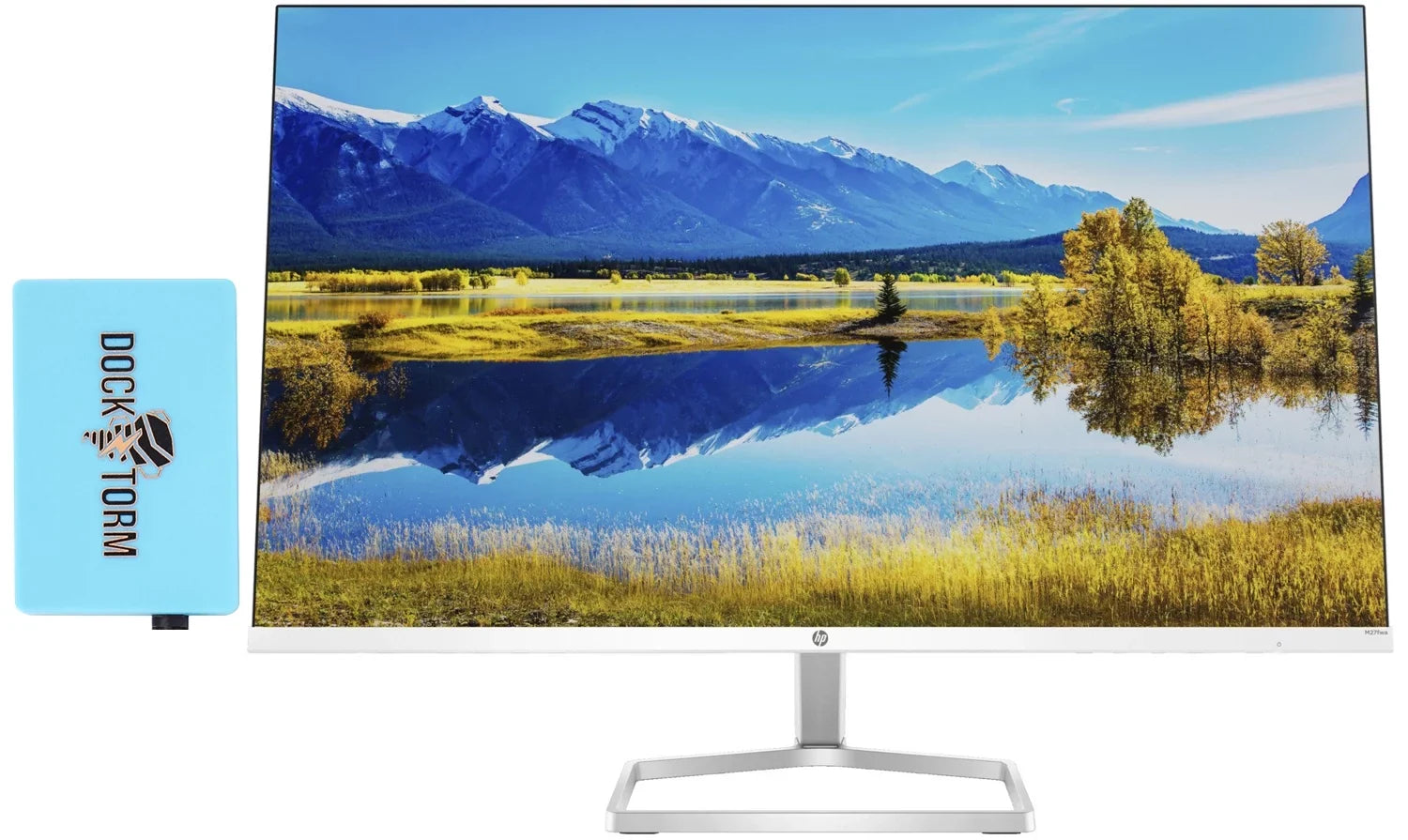 27" Bundle 1.4, VGA, 16:9 Latest Resolution, IPS Gamers, FHD Native With 75 Monitor Model) Ideal (2023 Ceramic IPS 1 356D5AA#ABA HDMI FreeSync 27" (1920x1080) for 2 M27fwa HP white Docztorm Dock, Hz
