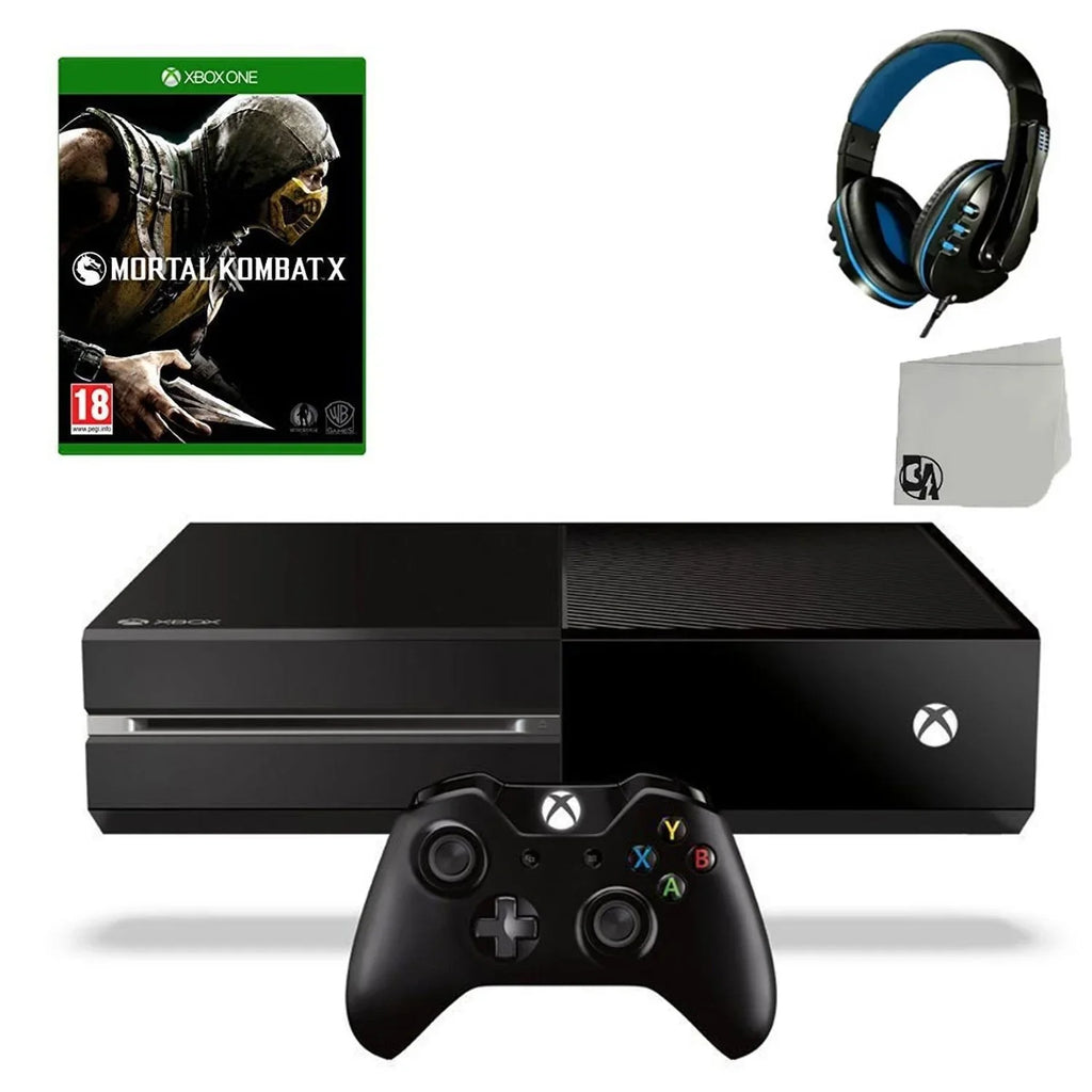 500GB AXTION Headset Gaming Kombat X One Black Game BOLT With Used Xbox Console Bundle Mortal Original