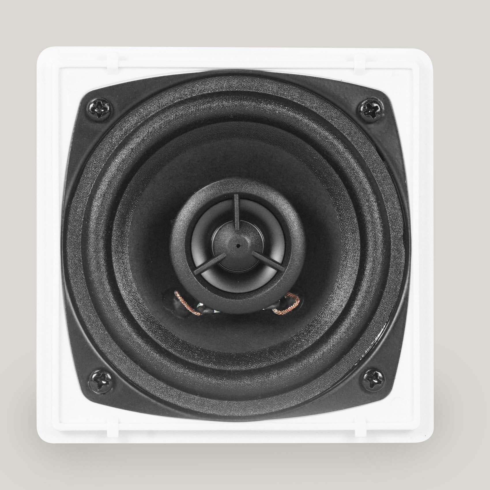 Mount Swivel Speakers Wall 70v Commercial 4 Cube Rockville Restaurant 3.5" White