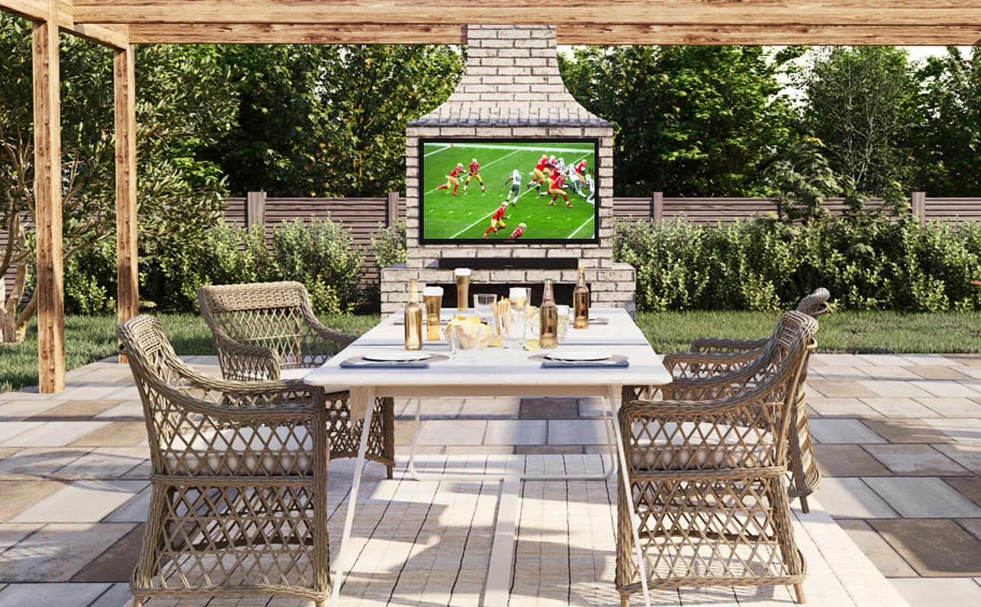 Additional UHD (2021) with Weatherproof Partial Sun 4K FDUP65CBS Protect Coverage 65" exterior an TV Epic Furrion 2 Series by Year