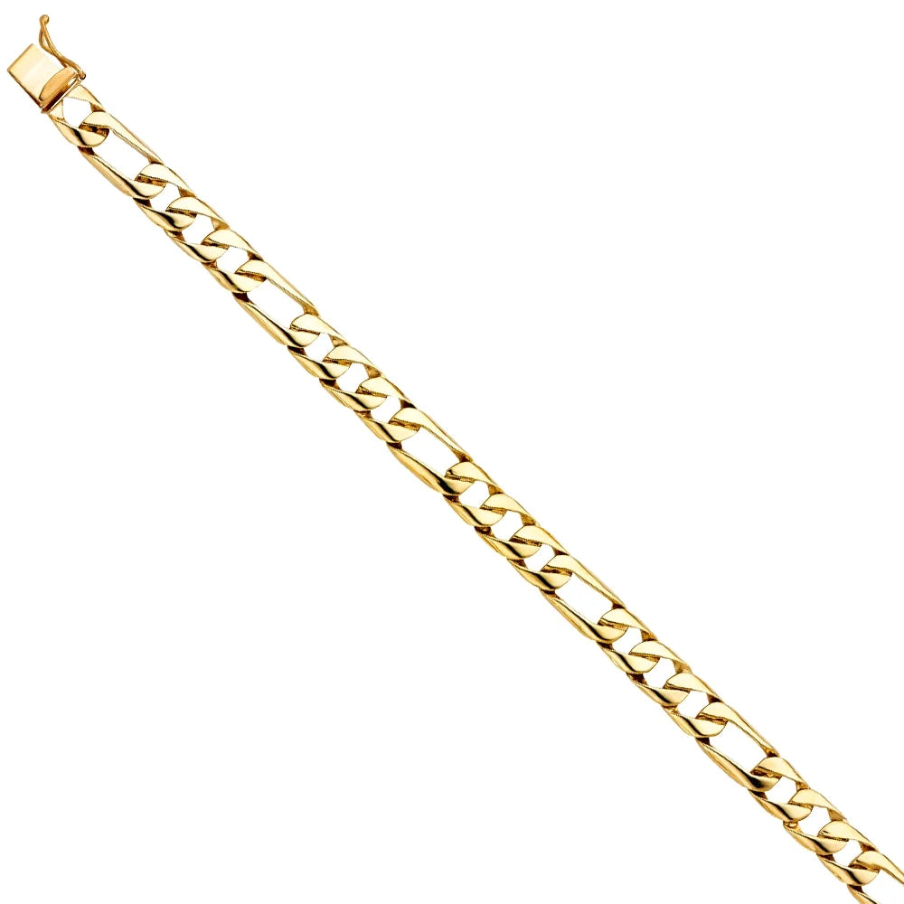 | Gift Men’s Weight Figaro | Jewelry for | Gold and 8" 15.1 Chain Elegant Link Yellow 14k Men Women - Bracelet Gold Bracelets 14KY for