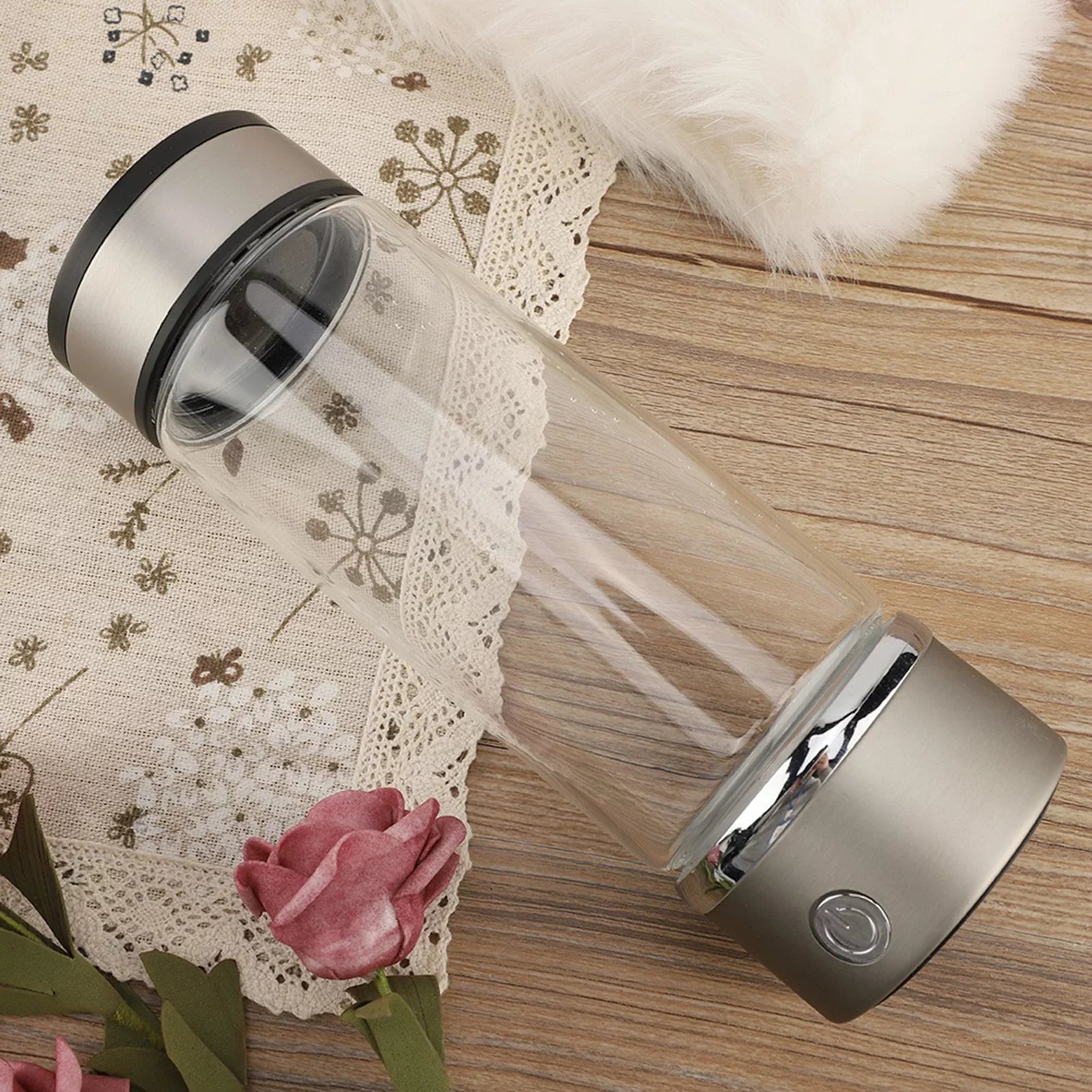 Dekaim Filter Bottle, Rich Hydrogen Charging Purifier Lonizer Hydrogen Bottle USB Glass Cup liquid Portable