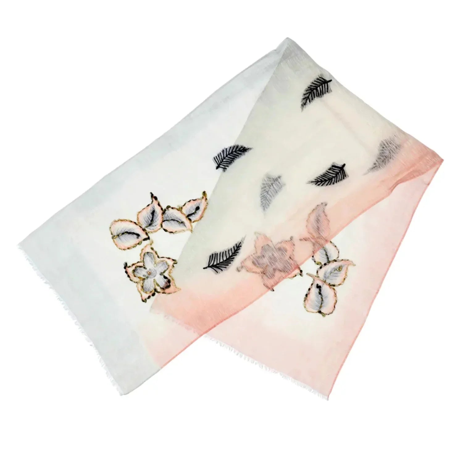 Sidney in Cotton Byron Silk Scarf and and Pink Cream Aventura