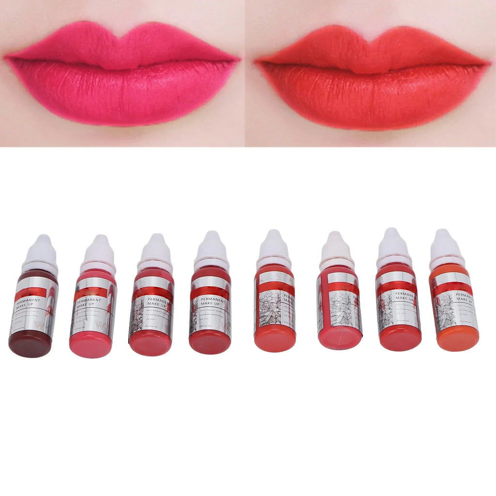 Pigment Ink Semi 120ml Lip Tattoo Color Permanent Microblading 8pcs Makeup