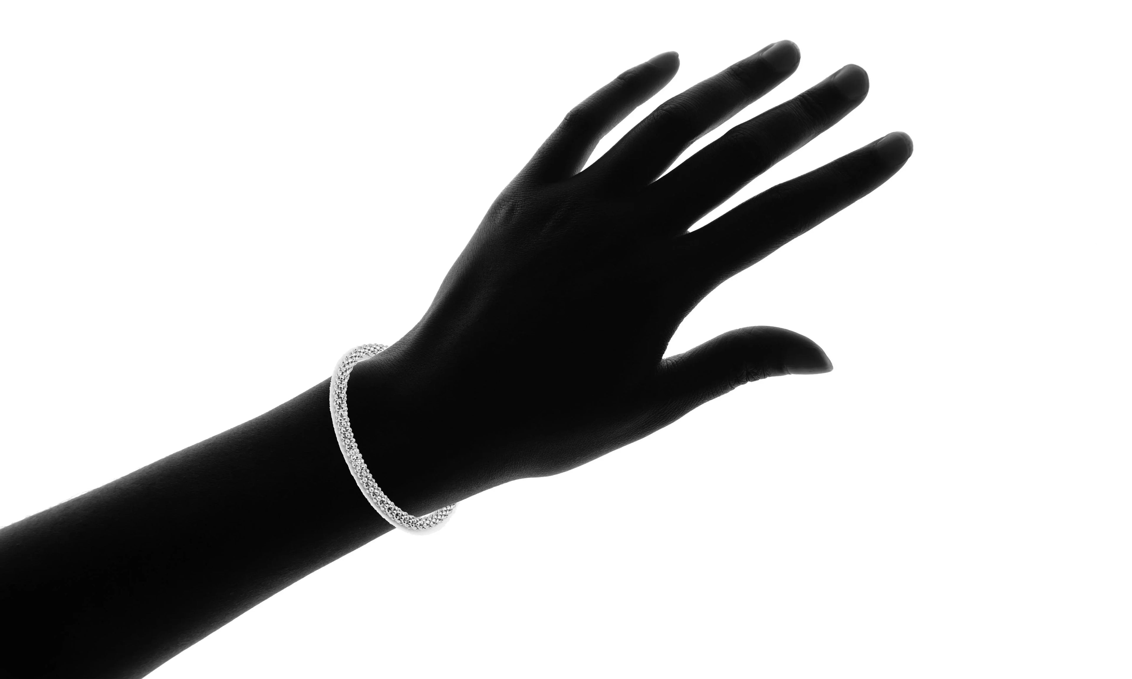 Pori Chain Sterling Jewelers Popcorn 7.5" Italian Silver Bracelet, Women's