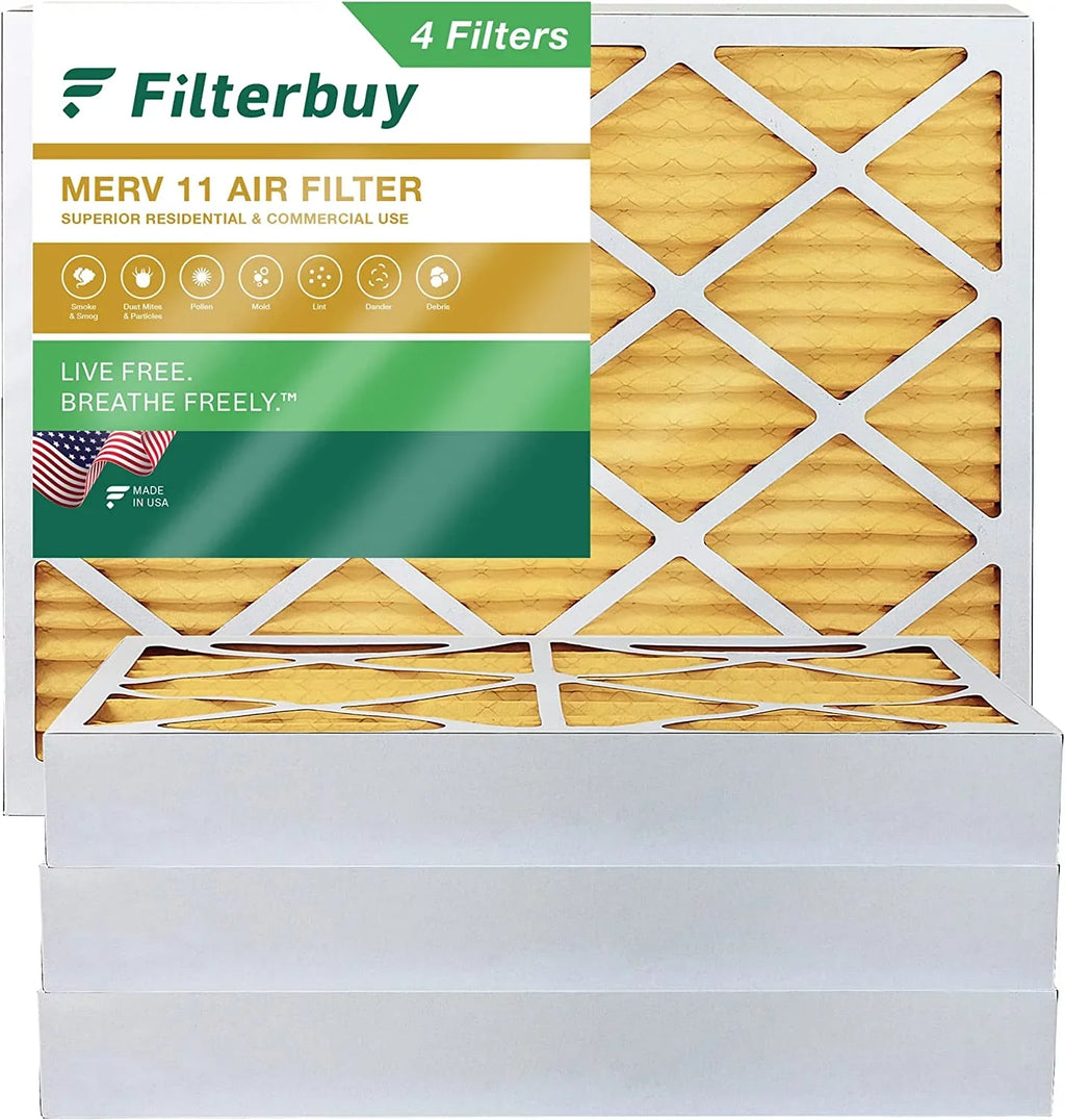(4-Pack) HVAC MERV Filters Furnace 20x24x4 11 AC Filterbuy Air Pleated