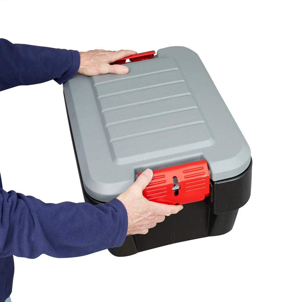 Plastic Container Storage Pack) (4 8 Box Gallon Latch Lockable Rubbermaid
