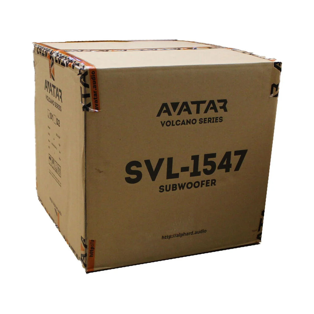 Audio Avatar Bass Car 15" Subwoofer 7599 Orange SVL-1547-D2 Watts 2-Ohm Peak