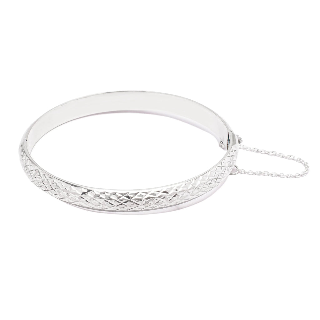 Sterling Giavonna Dolce Bracelet Silver Bangle Crystal-Cut