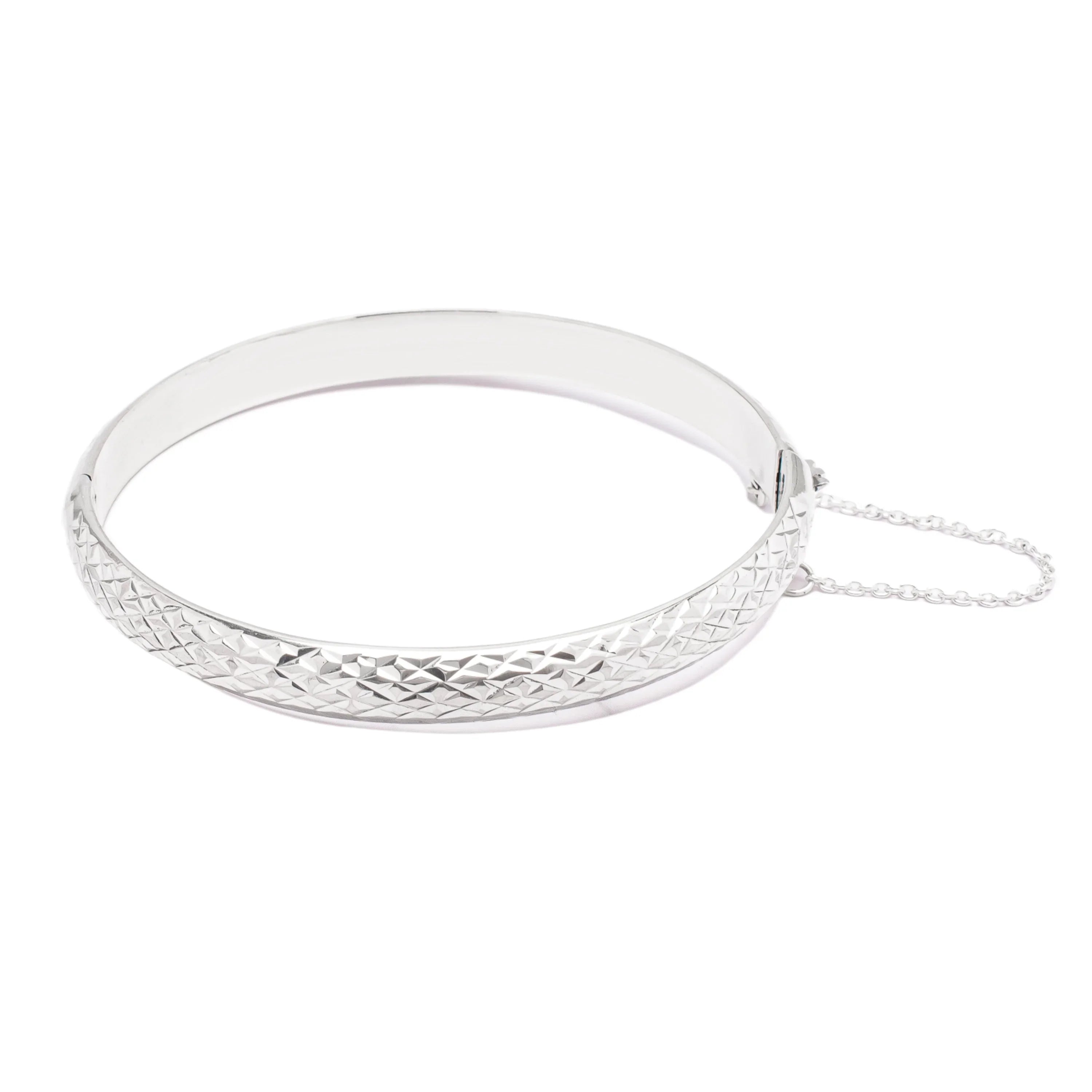 Sterling Giavonna Dolce Bracelet Silver Bangle Crystal-Cut