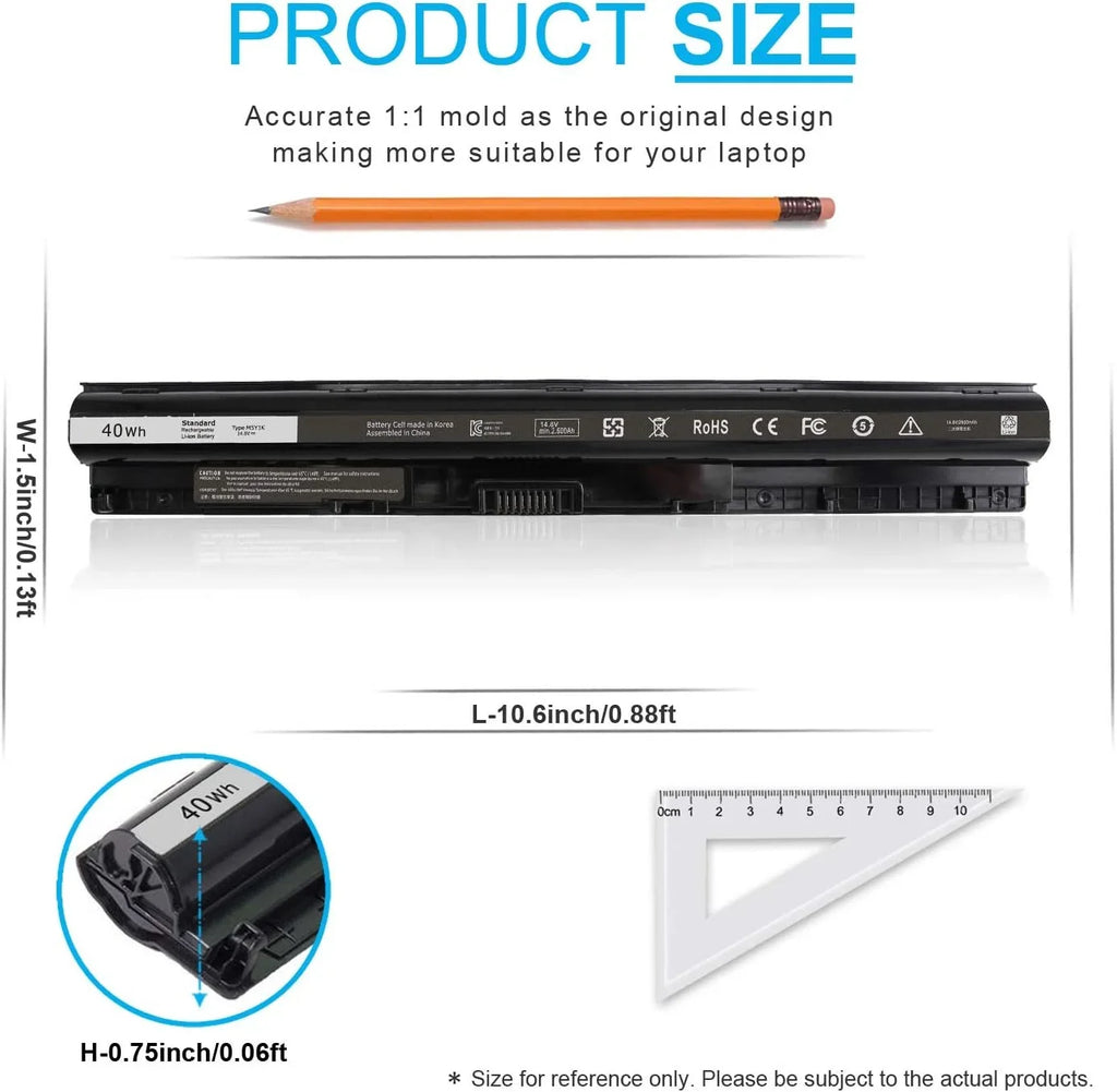 5559 5566 y Series 3000 5000 M5Y1K 3567 3552 3551 40Wh Inspiron 5758 15 5759 5555 17 3558 14.8V for 5558