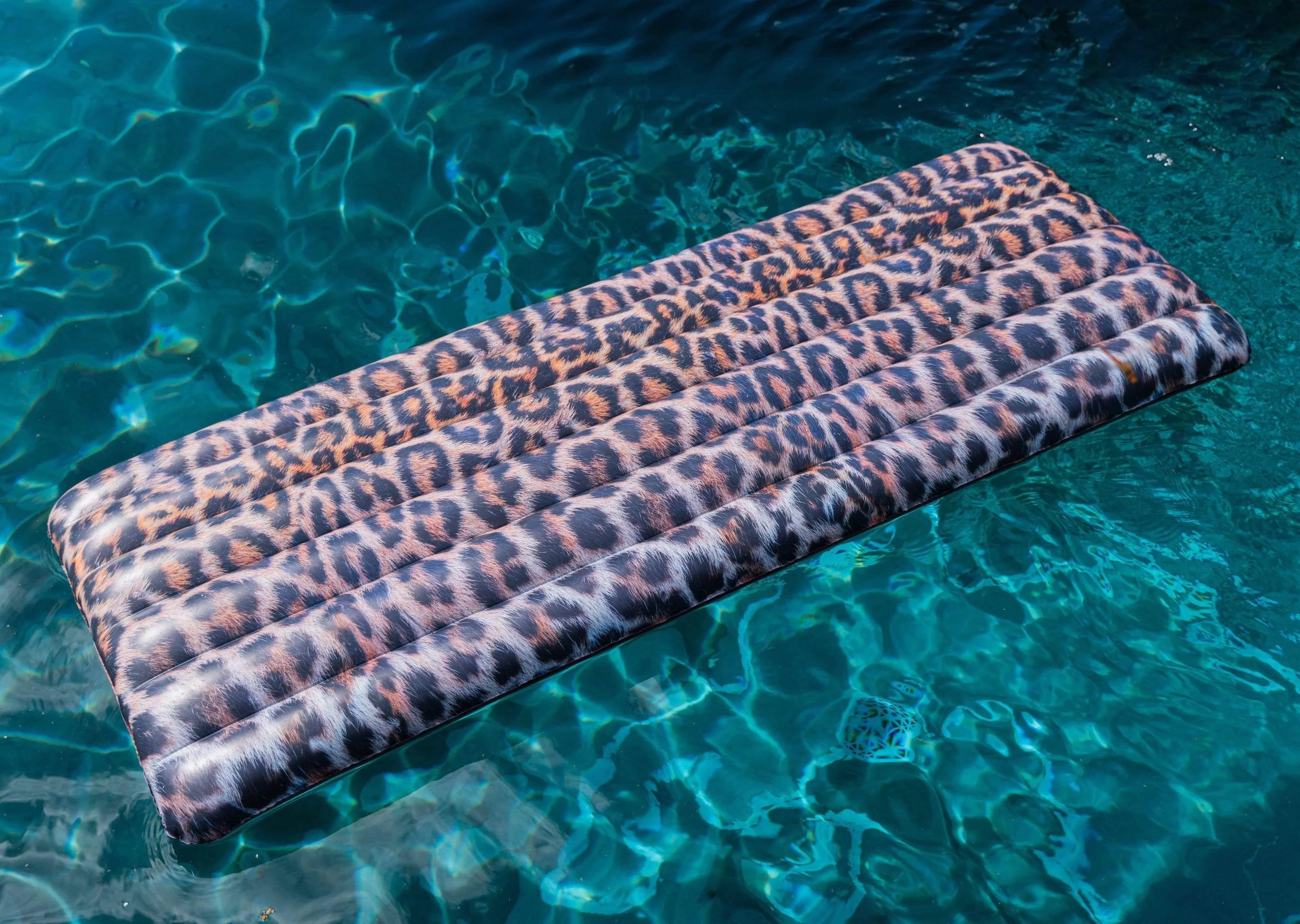 Brown Safari Print Pool 74" Leopard Raft PoolCandy Deluxe Collection