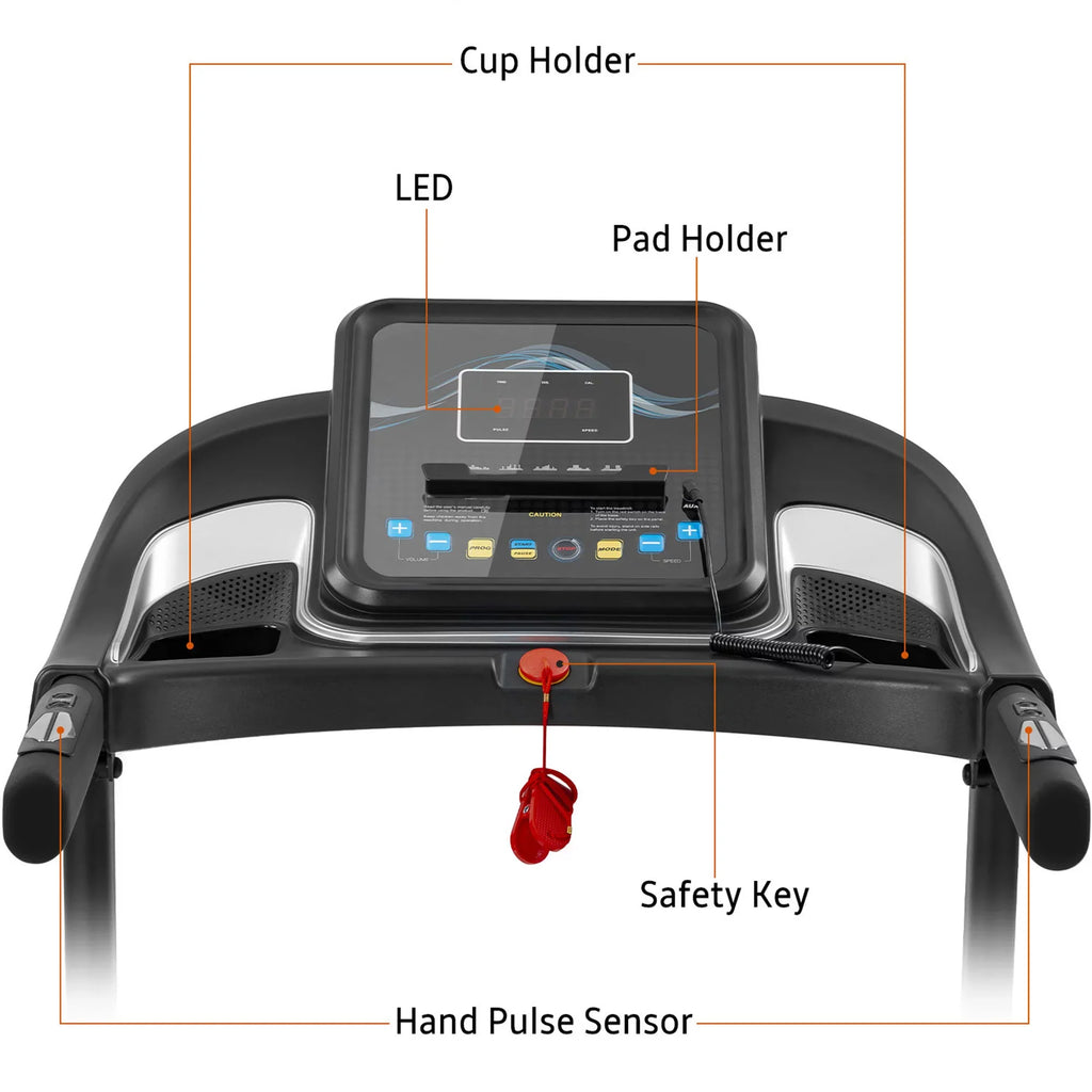 Jogging Treadmill Running Speakers Motorized Audio RT with Easy Compact Machine Incline Adjuster and Folding