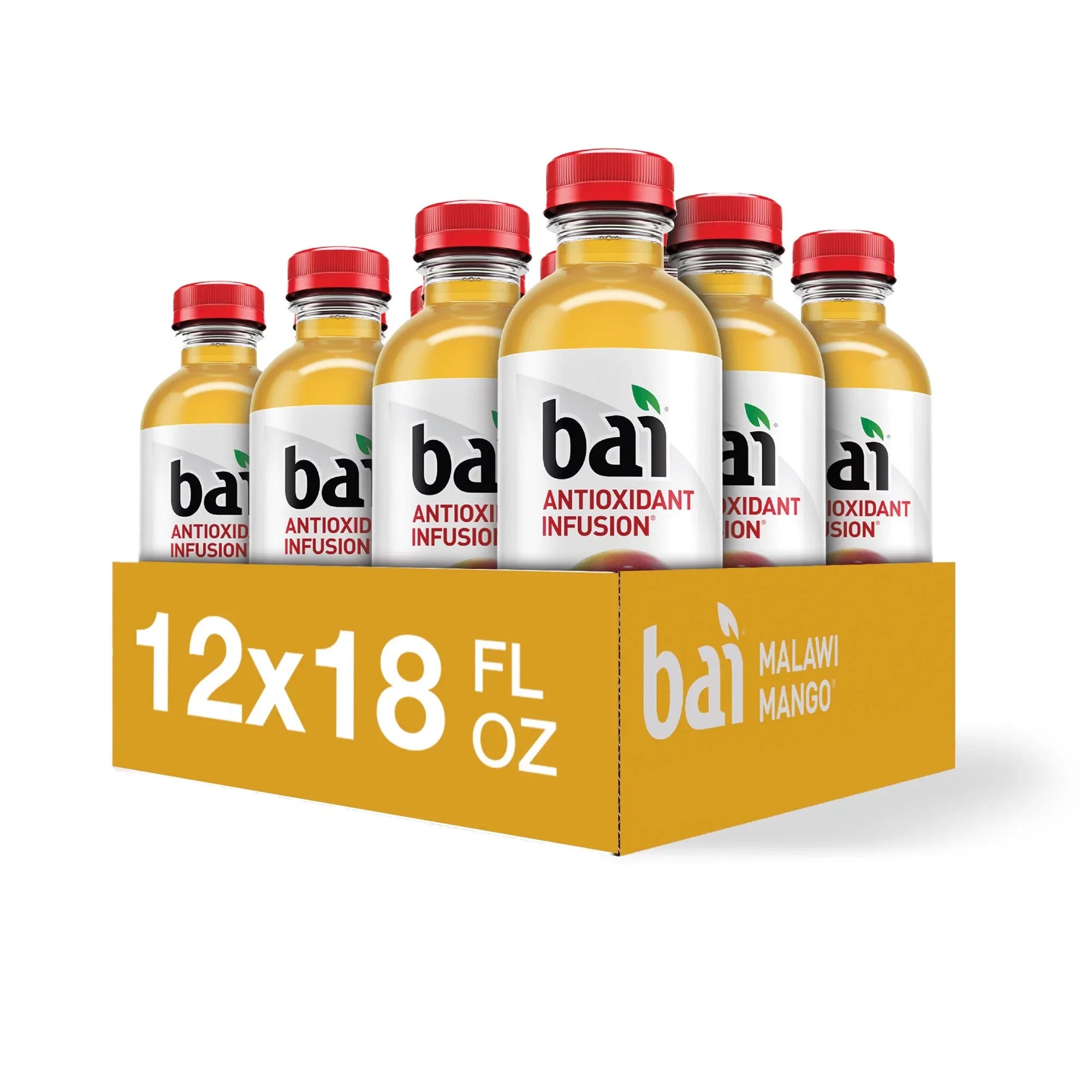 Pack Antioxidant Bai Oz, Bottles Drink, Infused Fl Gluten-Free, 12 Malawi Mango, 18