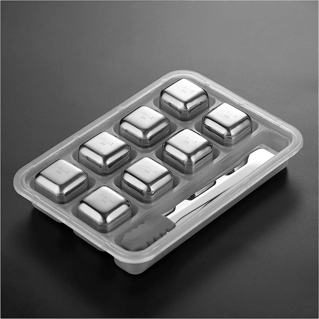 : Box, with of (dimension No Cubes Whiskey Stones, 4/6/8 Vodka, Dilution Waterless Steel Rocks Chilling Metal Drinks Wine Stainless Rum Scotch, Whiskey Ice Chiller for Reusable 8pcs for Set Ice Cubes Ice