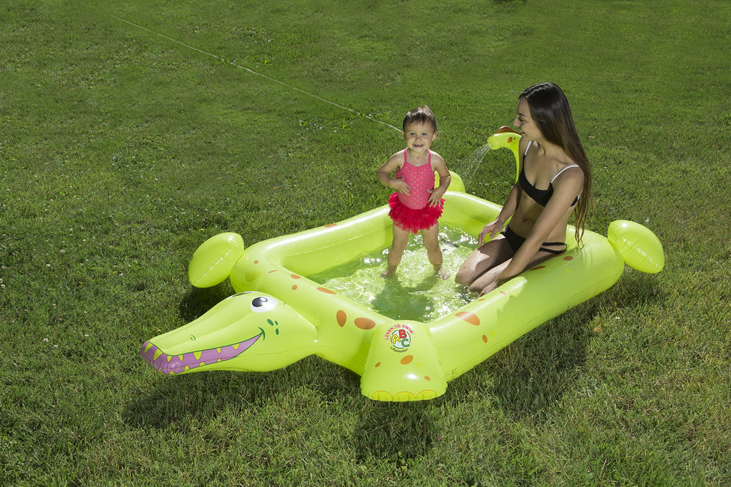 Inflatable Poolmaster Spray Pool Swimming Crocodile Kiddie