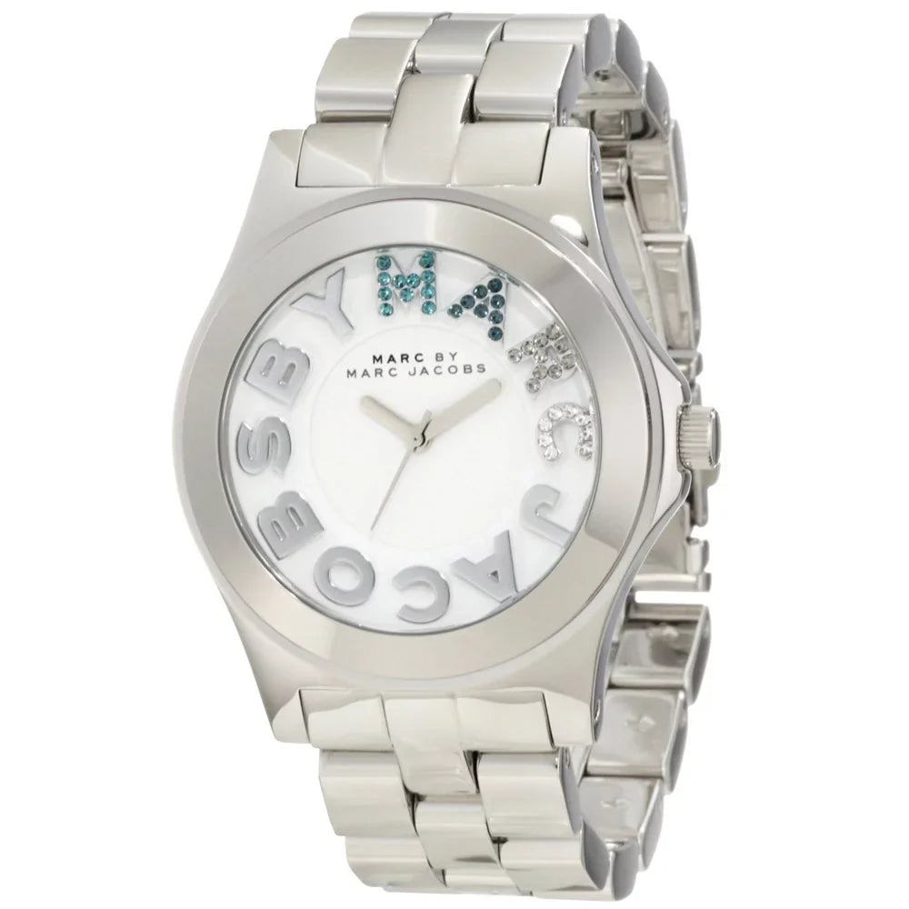 Marc by Watch MBM3136 Jacobs Steel Rivera Women's Dial Stainless Bracelet Marc White