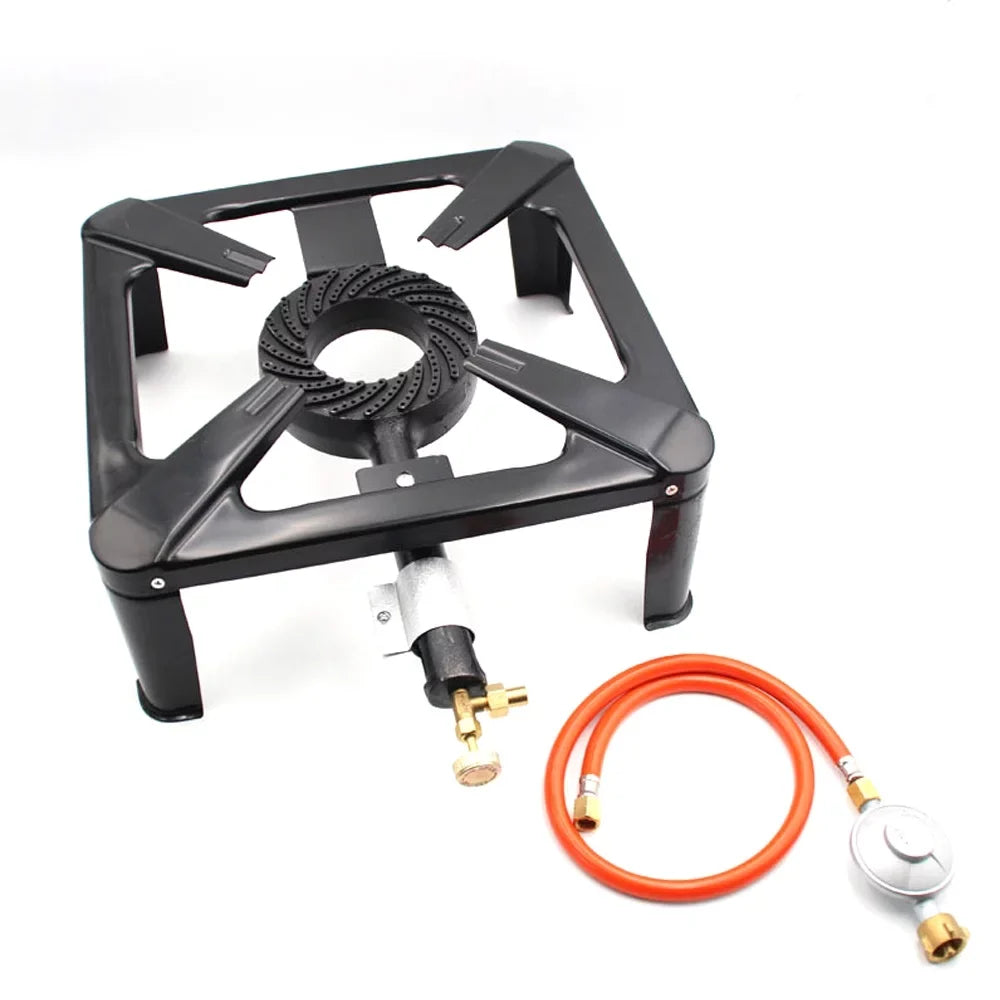 Propane , for Iron Gas Furnace Single Camping exterior Cooker Cast BBQ Walmeck Stove,