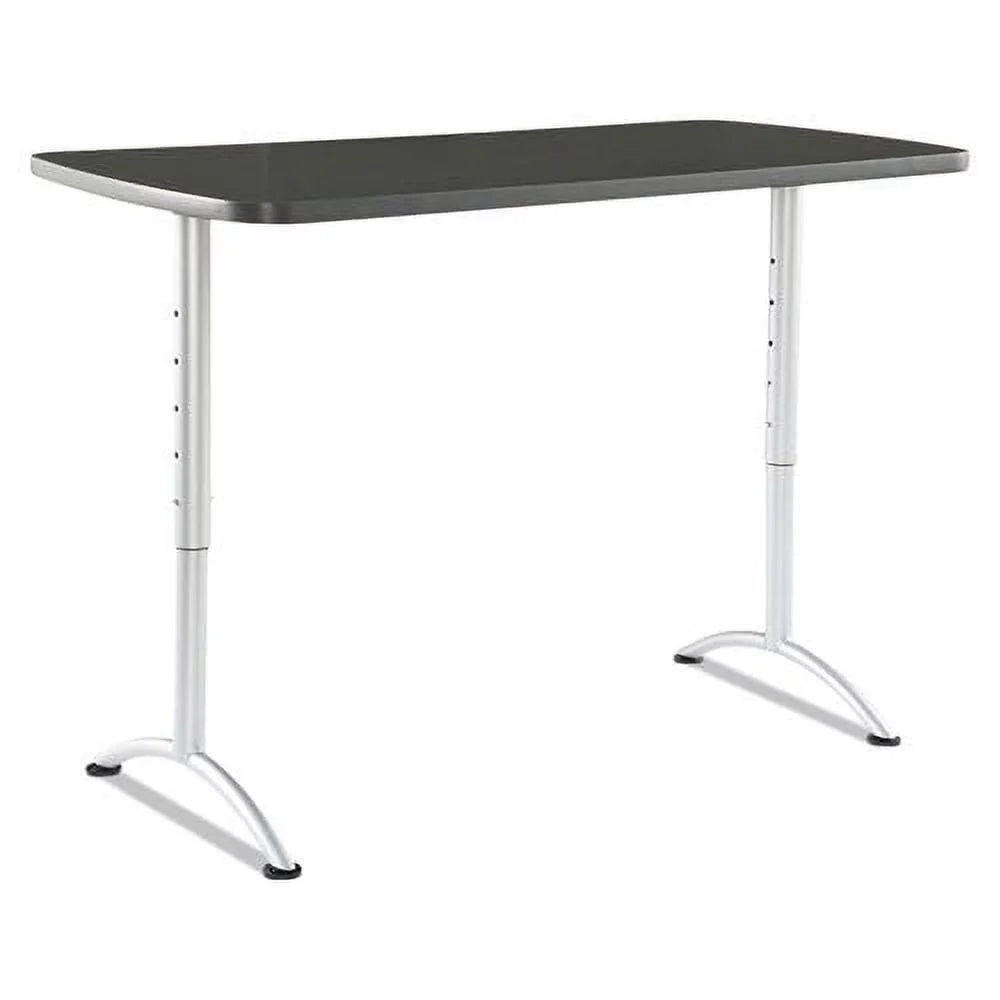 Adjustable Rectangular Height 30 - 60 x Table in. Graphite/Silver ARC in. - 30 in. x 42