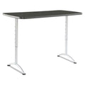 Adjustable Rectangular Height 30 - 60 x Table in. Graphite/Silver ARC in. - 30 in. x 42