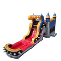 with House Slide Pool JumpOrange Commercial exterior Bounce Splash Inflatable liquid for with Rocker Grade Blower Titan and Adults Kids