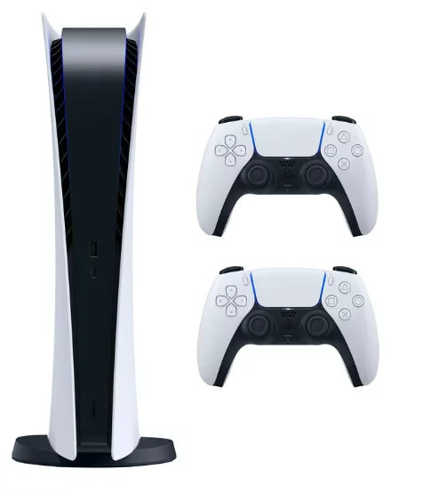 Digital 5 New Version 2023 with PlayStation Controllers Console 2 PS5 Wireless - White