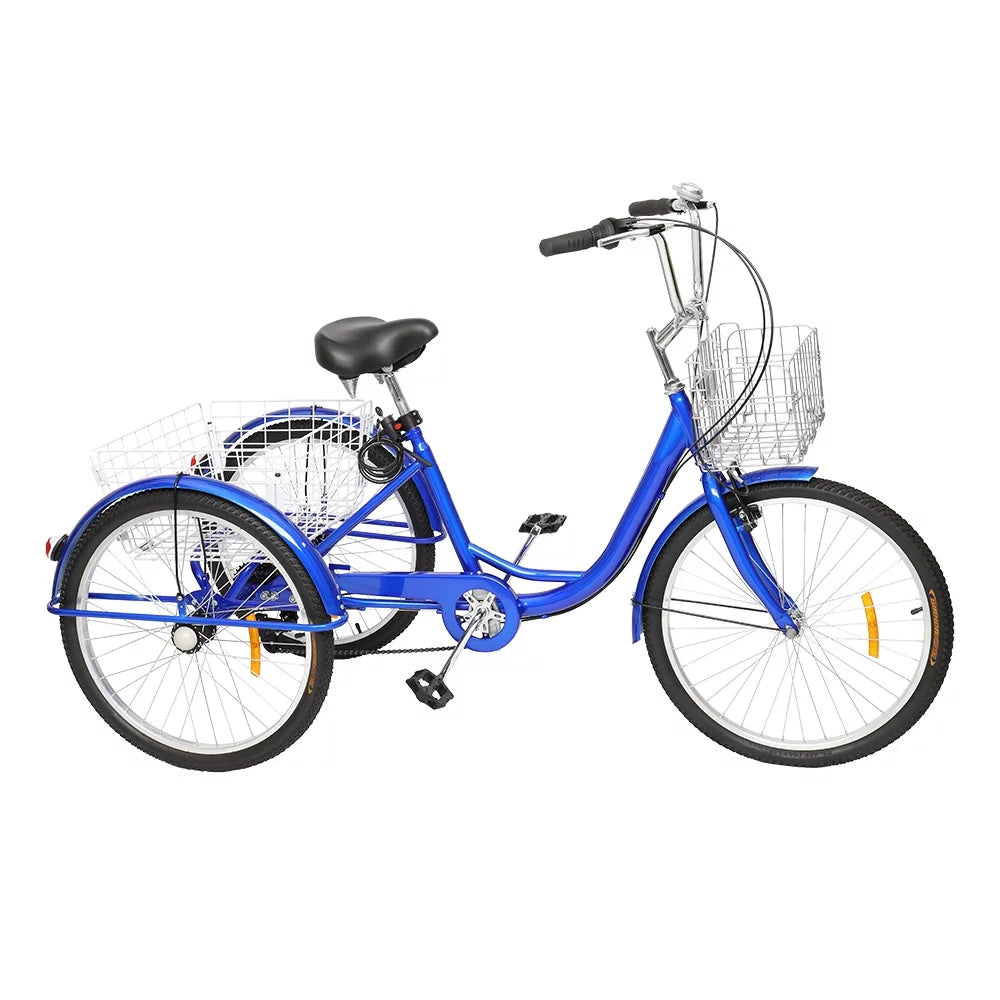 26-Inch Women's SalonMore Men's Bike, Wheel Blue Tricycle Adult