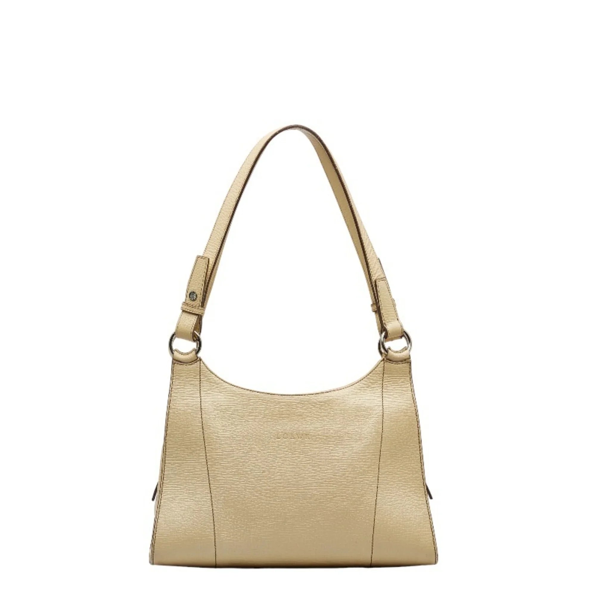 Ladies (Fair) Cream LOEWE White Yellow Leather Handbag Pre-Owned
