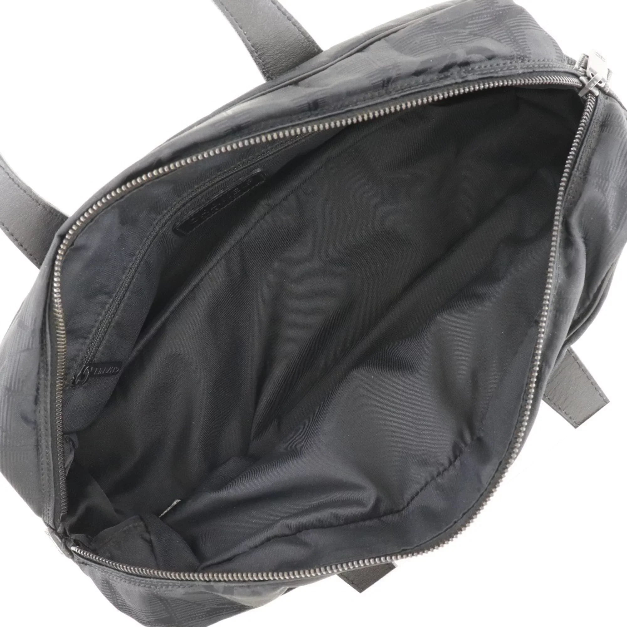 Boston Black Used Handbag Nylon A15828 Canvas Travel New Ladies Authenticated Line Mini