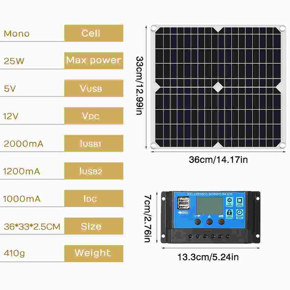 kit with solar light emergency solar exterior MDHAND car 200W charger controller source home camping charge panel