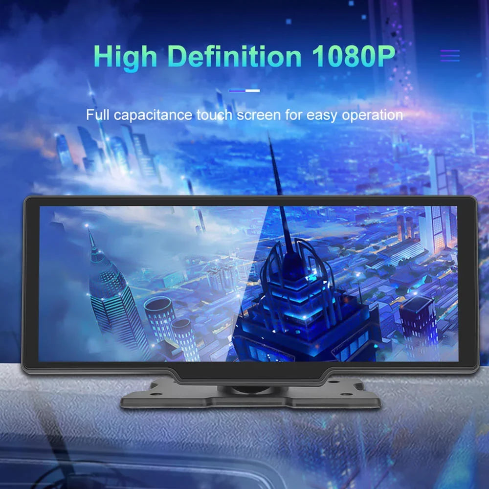in Rear FM BT DVR And Android inch Mirror Color Screen Dash Smart Car Monitor IPS Carplay Cam Player Camera View 10.26