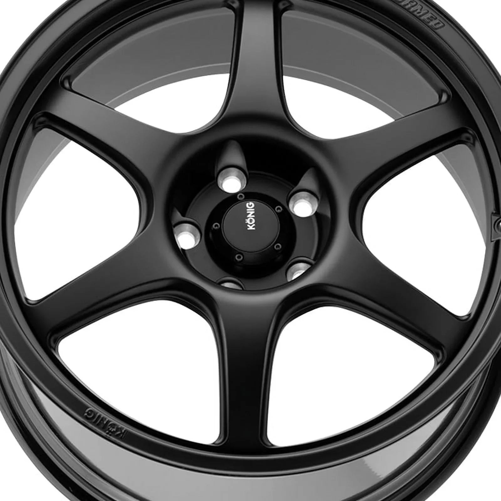 (38mm) Konig Matte 106B 5x114.3 17x8 Wheel Black Hexaform