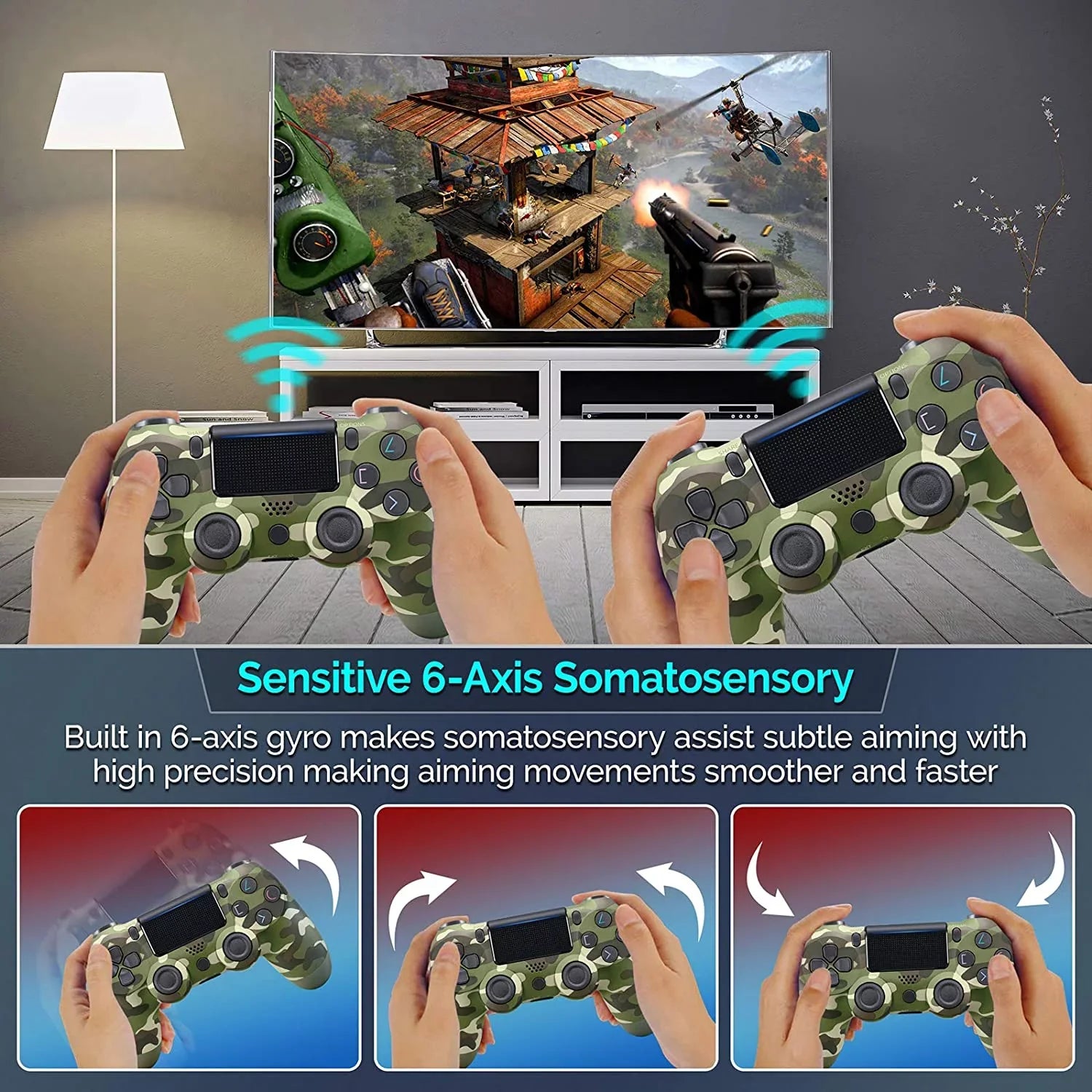 GamePad Controller Plus/10 (Green Slim BlueTooth S10/S10e/S10+/S10 Battery/Built-In Plus Speaker/Gyro/Remote Wireless Compatible 5G/Lite 1;000 with PRO Camo) Galaxy