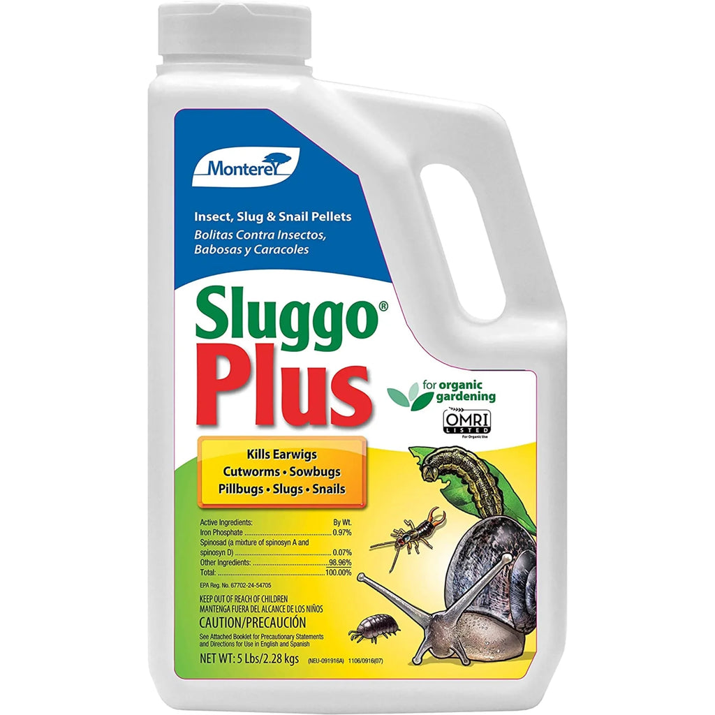 Sluggo 5 Insect Slug Pet Slug & Snail Plus Bait Wildlife Killer Organic lb Safe and Killer, Monterey