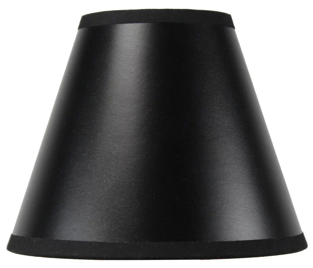 Set Black Parchment Clip Chandelier 6 of 3x6x5 Candle Lamp Gold-Lined Shade