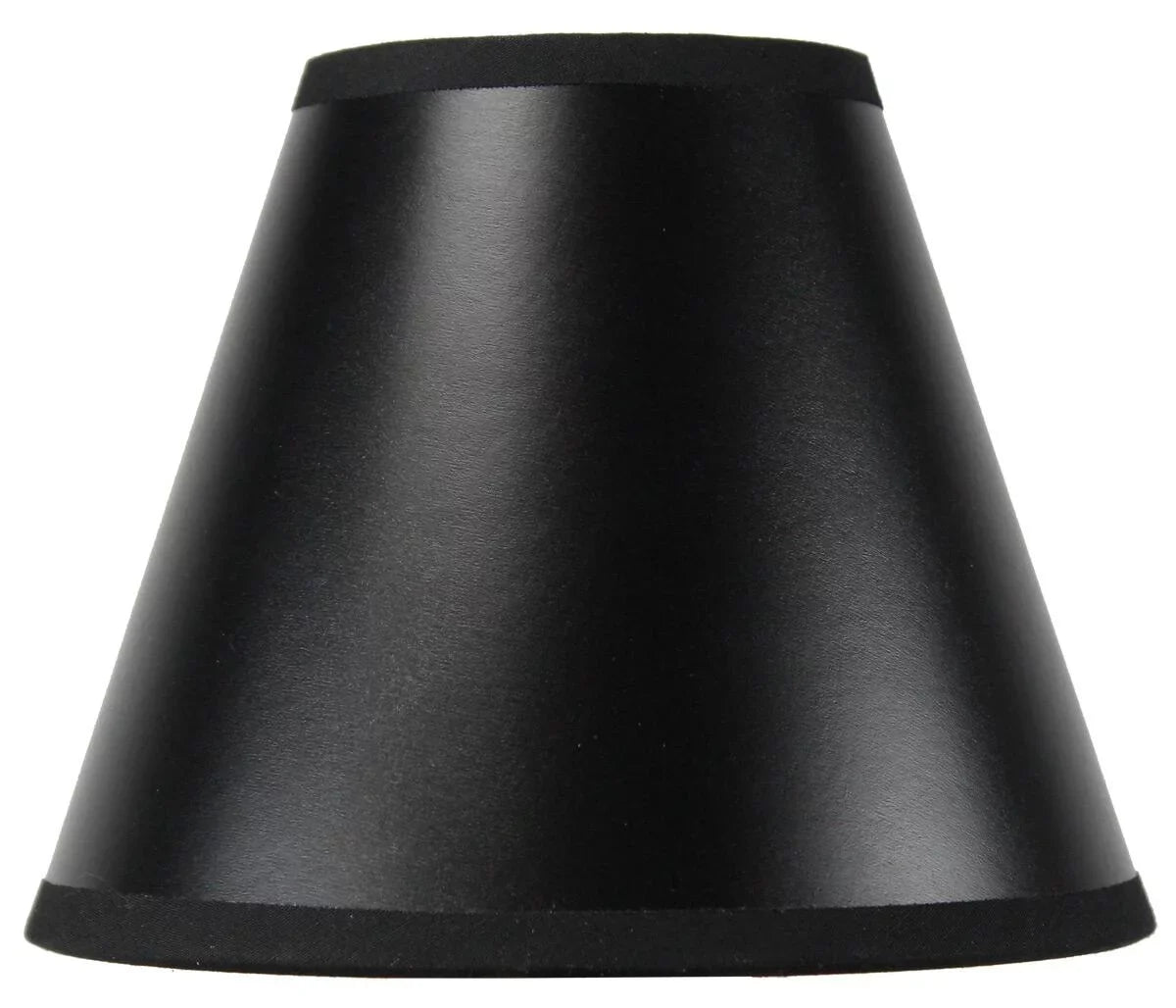 Set Black Parchment Clip Chandelier 6 of 3x6x5 Candle Lamp Gold-Lined Shade