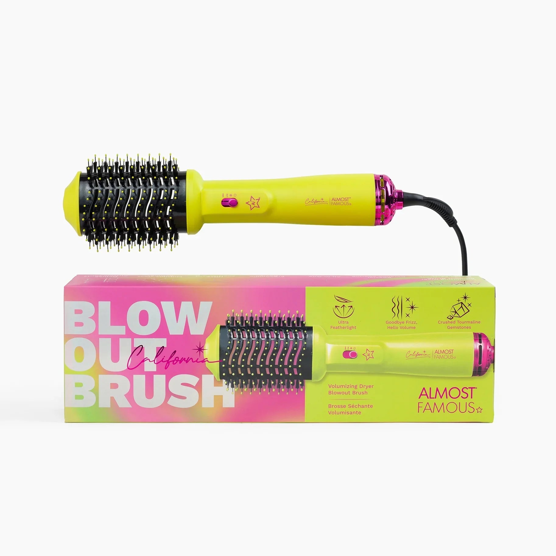 Ion, Styler, Temp Brush, Brush, Collection, Hot Round 4 Volumizing Hair Yellow Blowout Professional Tool Anti-Frizz Dryer 3 1 Salon California Settings, in grade Negative &