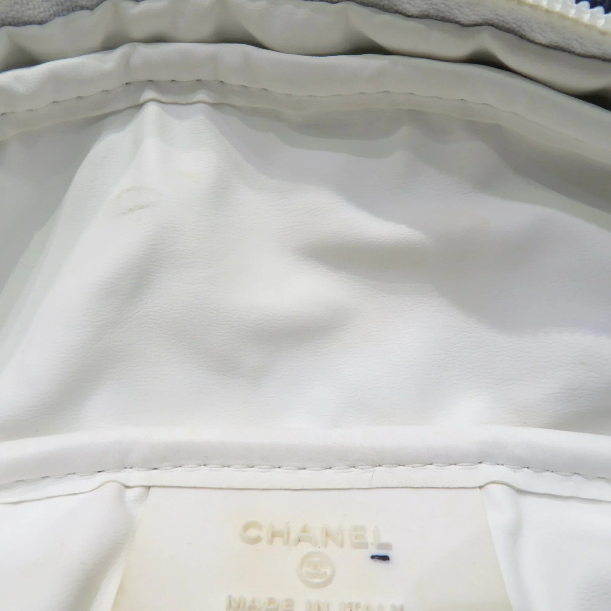 Sportsline Waist (Good) Navy/White Pre-Owned Body Canvas Women's Bag Men's