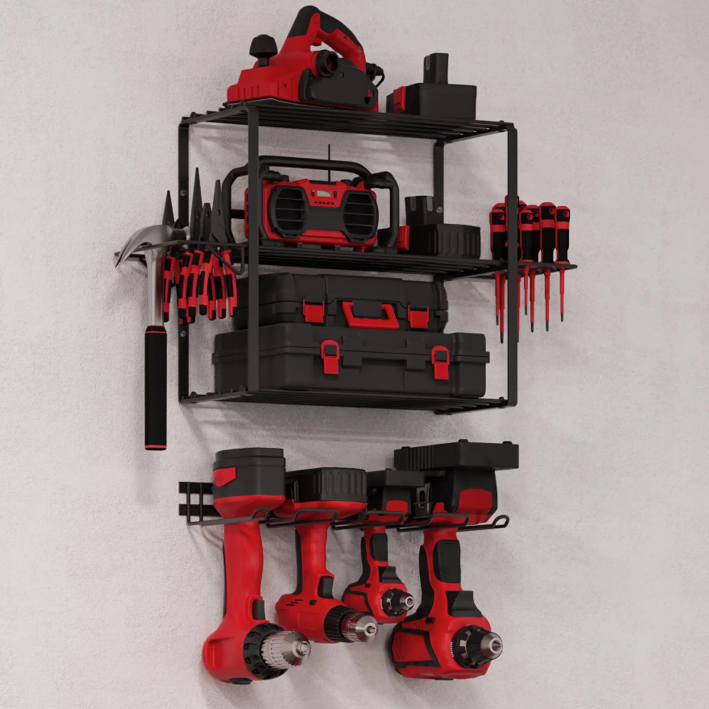 140lb Max Tool 4-Tier Stalwart - Garage Power Shelving Capacity Organizer -