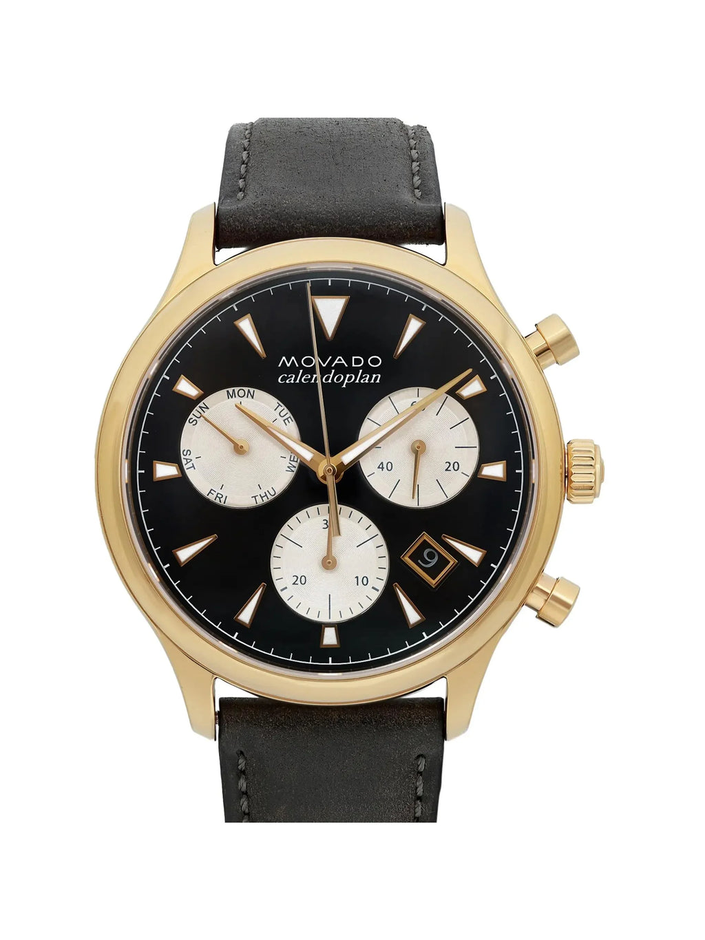 Pre-Owned Navy Watch Heritage Blue Movado Men (Good) Quartz 43mm 3650006 Dial