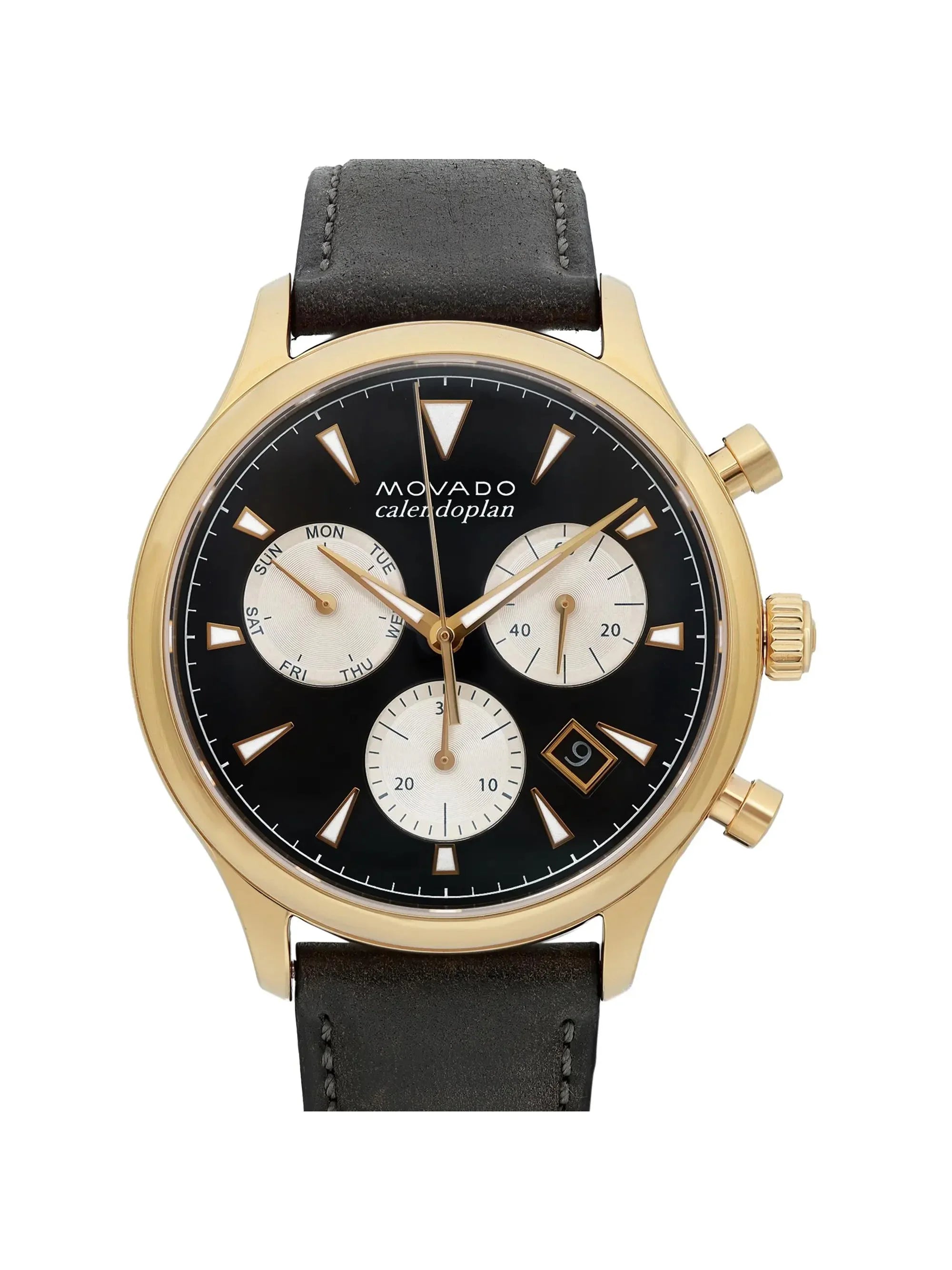 Pre-Owned Navy Watch Heritage Blue Movado Men (Good) Quartz 43mm 3650006 Dial