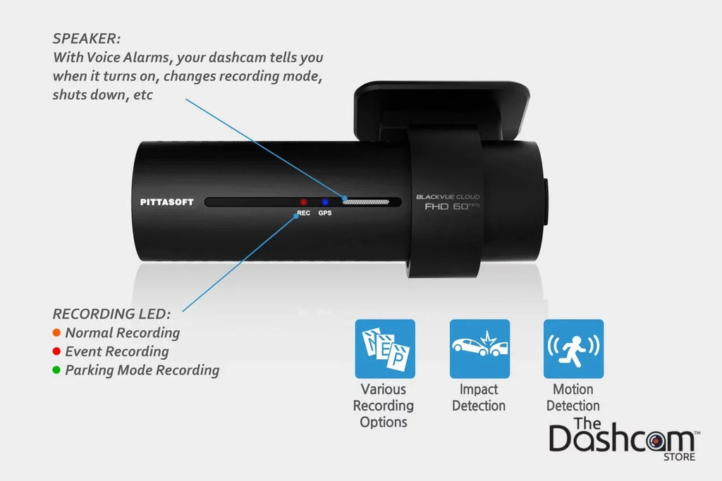WiFi 16 Single-Lens Memory 1080p/60fps GB w/ BlackVue DR750S-1CH Dashcam GPS Card
