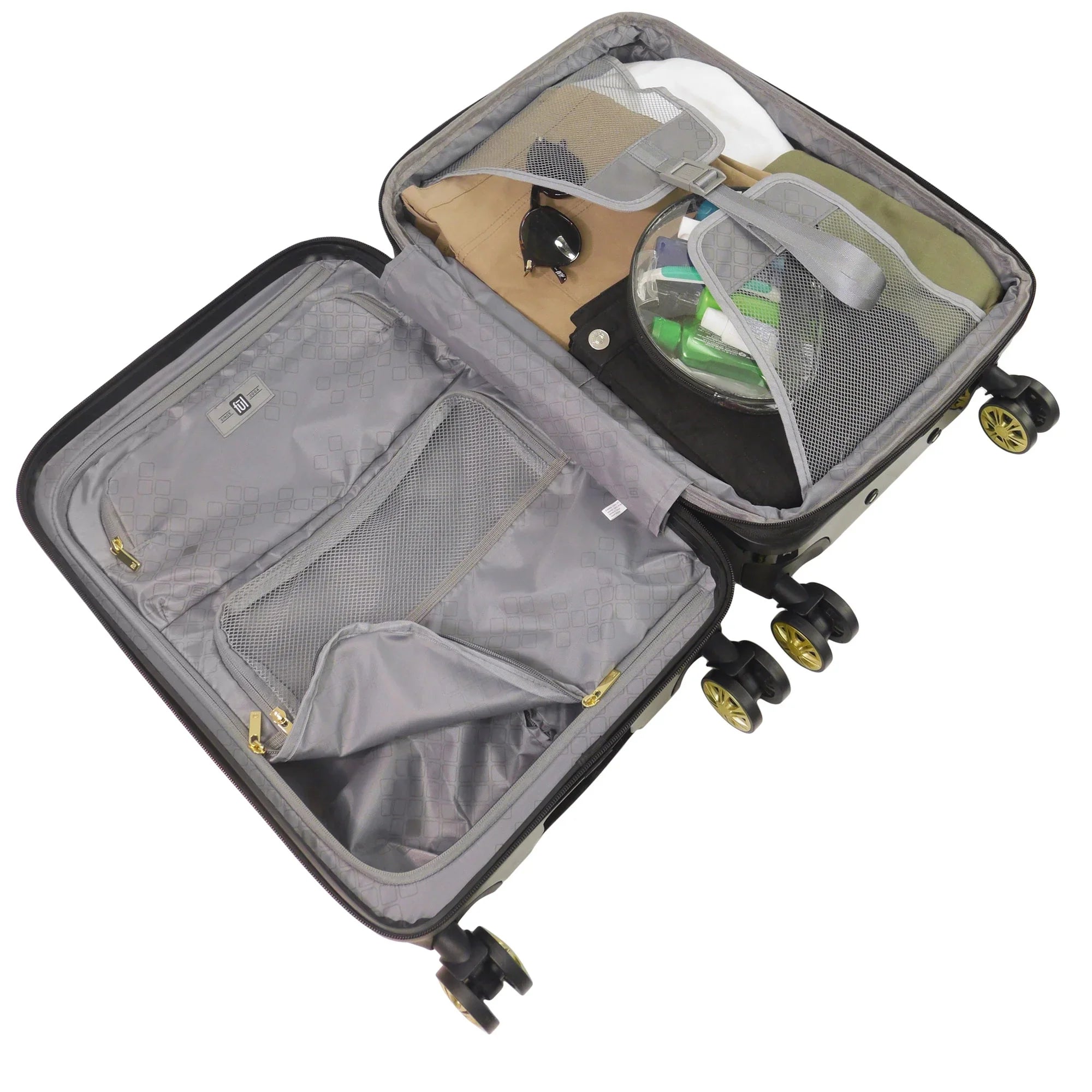 Piece Grove Wheels, and Inch, 22, Hardshell 31 Black Rolling 27, Spinner Suitcase 3 Set with Luggage,