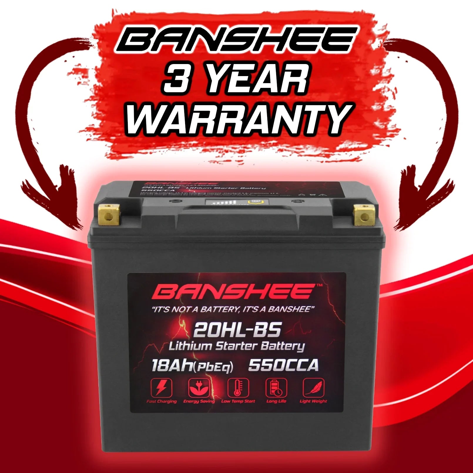 20L-BS 2015 VX1100D Motorsports 2015 WaveRunner Compatible Yamaha V1 Banshee Sport LiFePO4 with Battery to