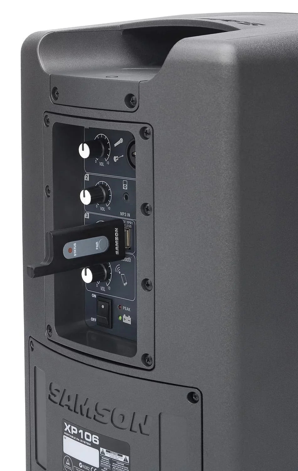 Wireless Bluetooth XP106w PA System with Samson Expedition Portable Handheld System & Mic