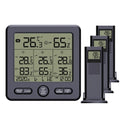 98ft/ Temperature Humidity with Monitor Wireless with & Thermohygrometer Remote exterior Transmitters Alarm Calibration climate Sensors for Indoor Offic Home Backlight Digital Stations 30m 3 3 Function