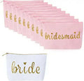 Margaret of Samantha Makeup and Showers Weddings, White Pink - Bridal and Bachelorette 11 Set Canvas - Parties for Bags